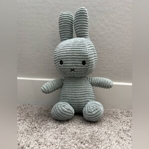 Non Ton Toy Miffy Corduroy Plush Bunny 28cm - Teal Green